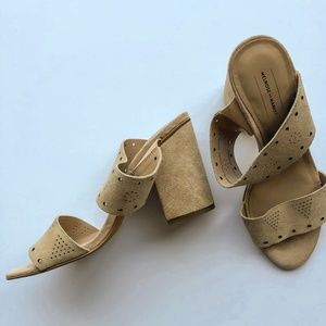Melrose Market Suede Heeled Slides